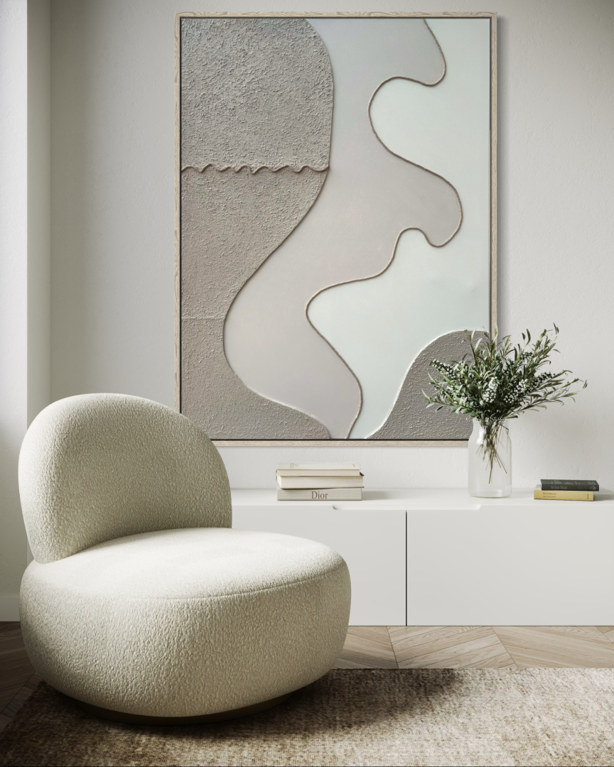 Homok, 100x140 cm, modern, minimalista festmény, Art From Soul - Fehérvári Adrienn 04